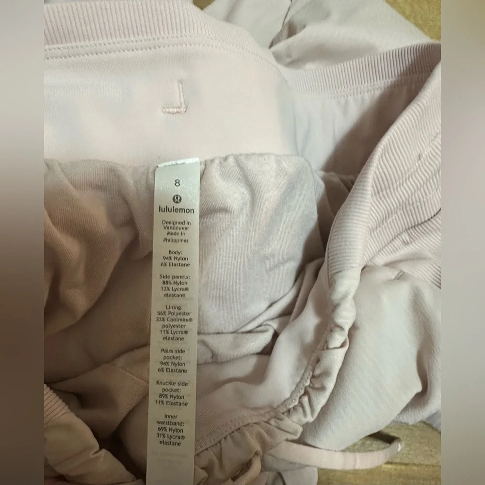 Lululemon Beyond the Studio Joggers 8 Feather Pink